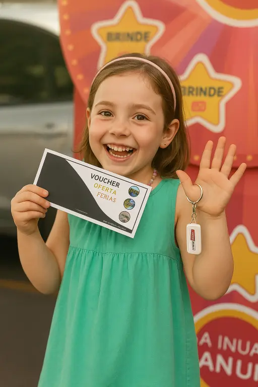 Roda da Sorte com criança feliz